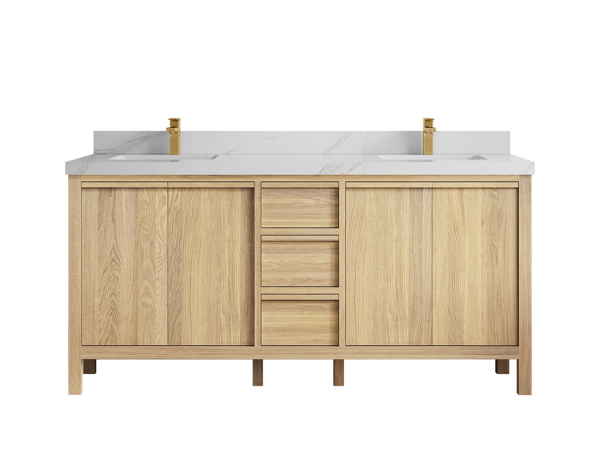 Elizabeth White Oak 72 in. W x 22 in. D Double Sink Bathroom Vanity - Willow Bath and Vanity