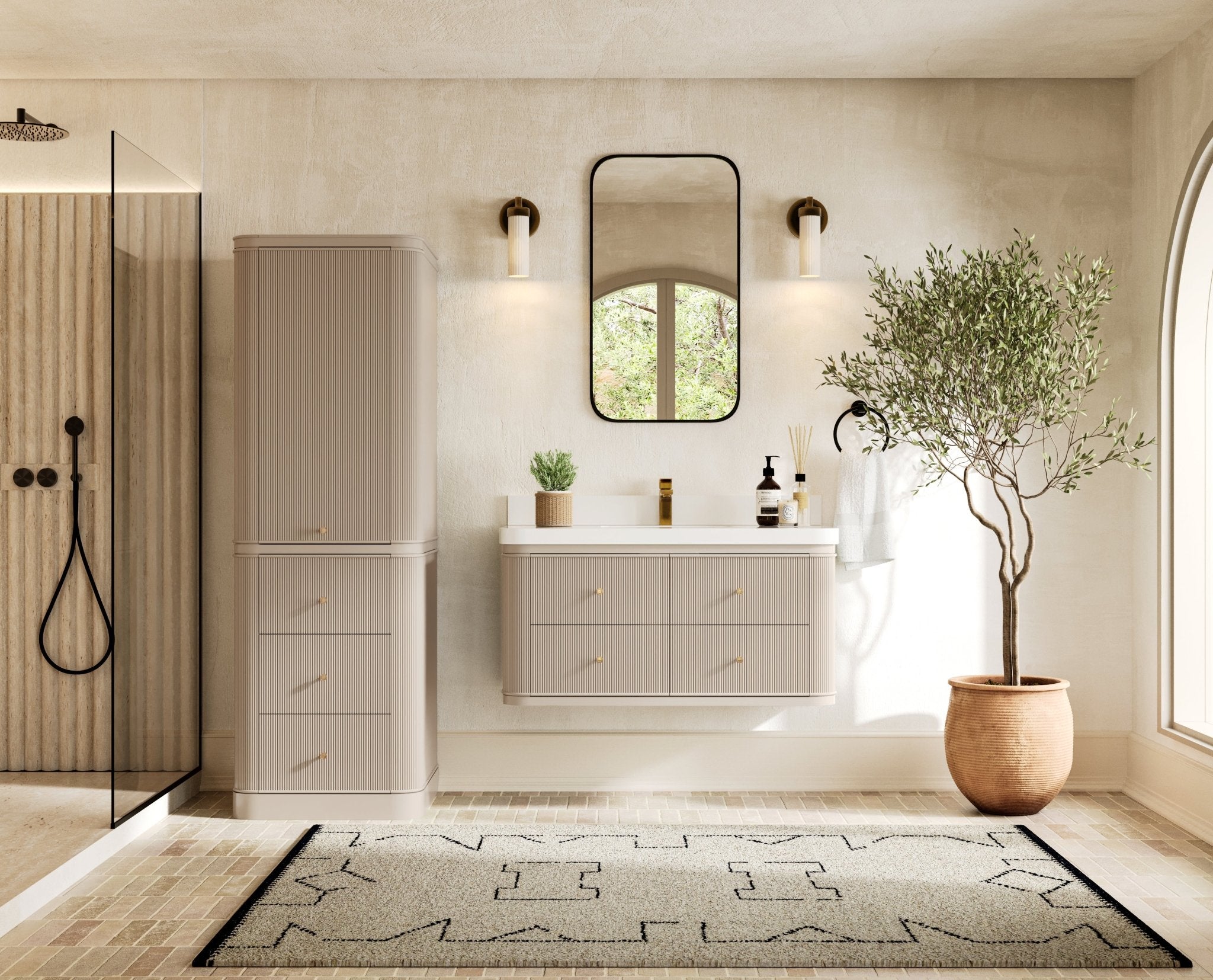 Hampton Floating 42 in. W x 22 in. D Single Sink Bathroom Vanity - Willow Bath and Vanity