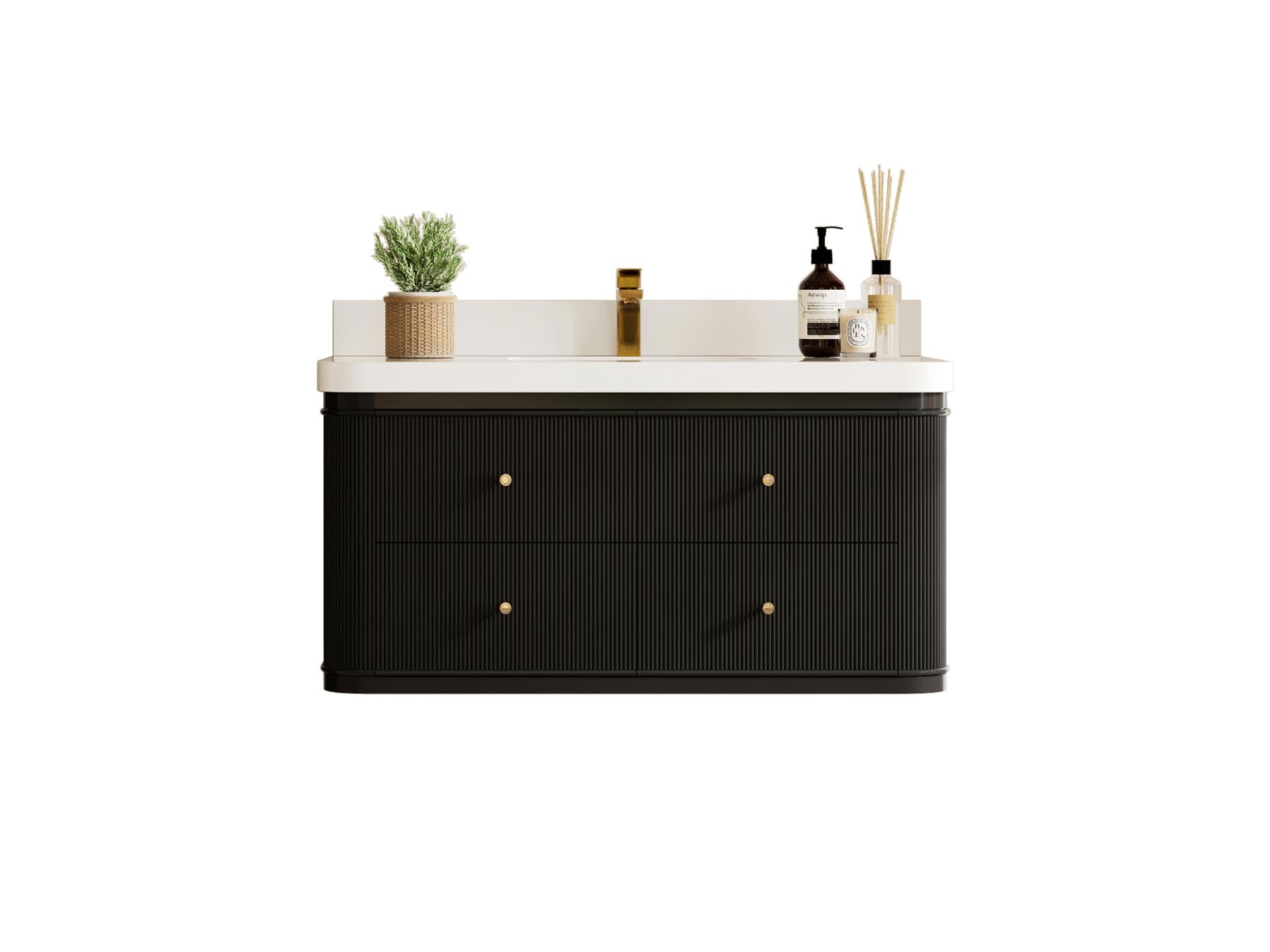 Hampton Floating 42 in. W x 22 in. D Single Sink Bathroom Vanity - Willow Bath and Vanity