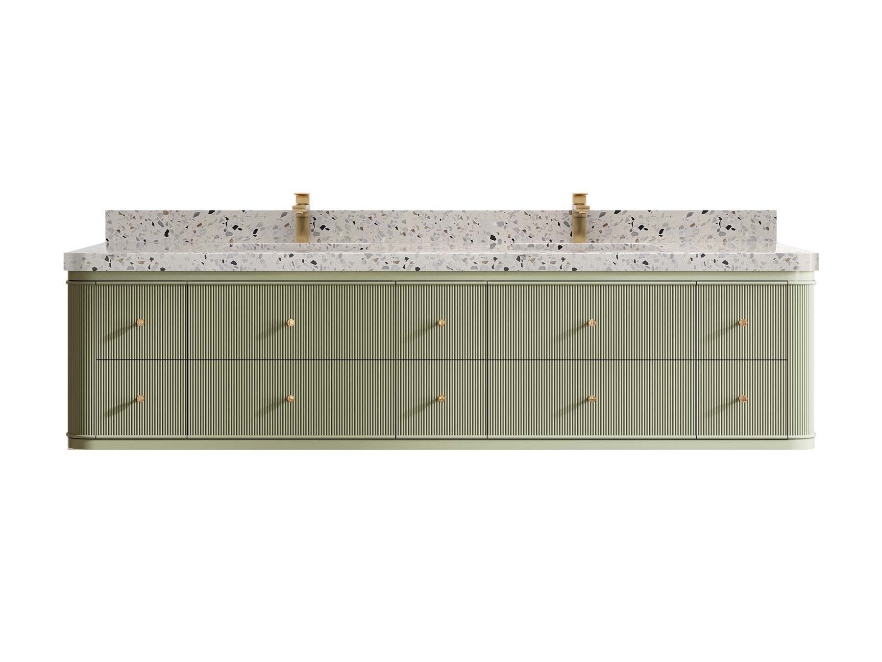 Hampton Floating 84 in. W x 22 in. D Double Sink Bathroom Vanity - Willow Bath and Vanity