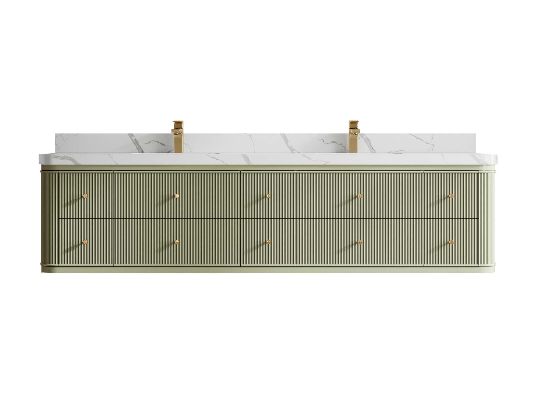 Hampton Floating 84 in. W x 22 in. D Double Sink Bathroom Vanity - Willow Bath and Vanity