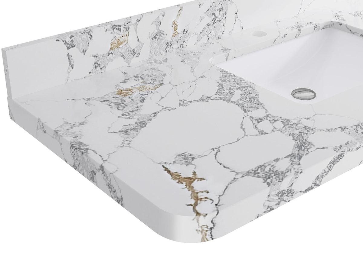 Hampton Floating Teak 24 in. W x 22 in. D Single Sink Bathroom Vanity - Willow Bath and Vanity