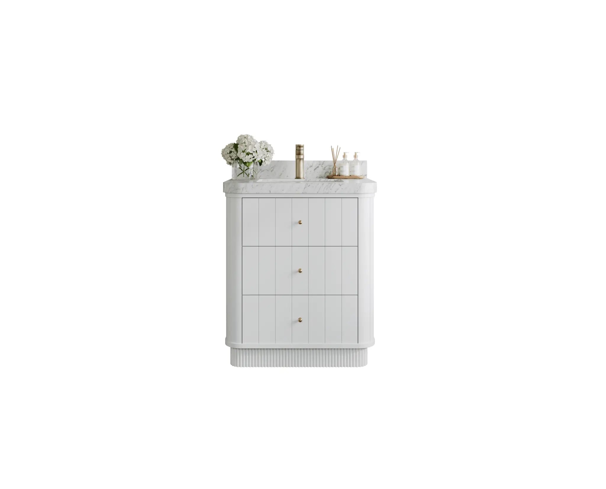 Houston 30 in. W x 22 in. D Free Standing Curved Edge Single Sink Bathroom Vanity - Willow Bath and Vanity