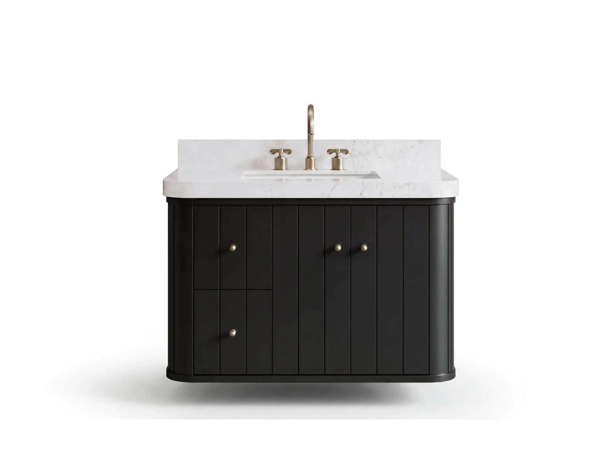 Houston 36 in. W x 22 in. D Floating Bathroom Vanity in Center Sink - Willow Bath and Vanity