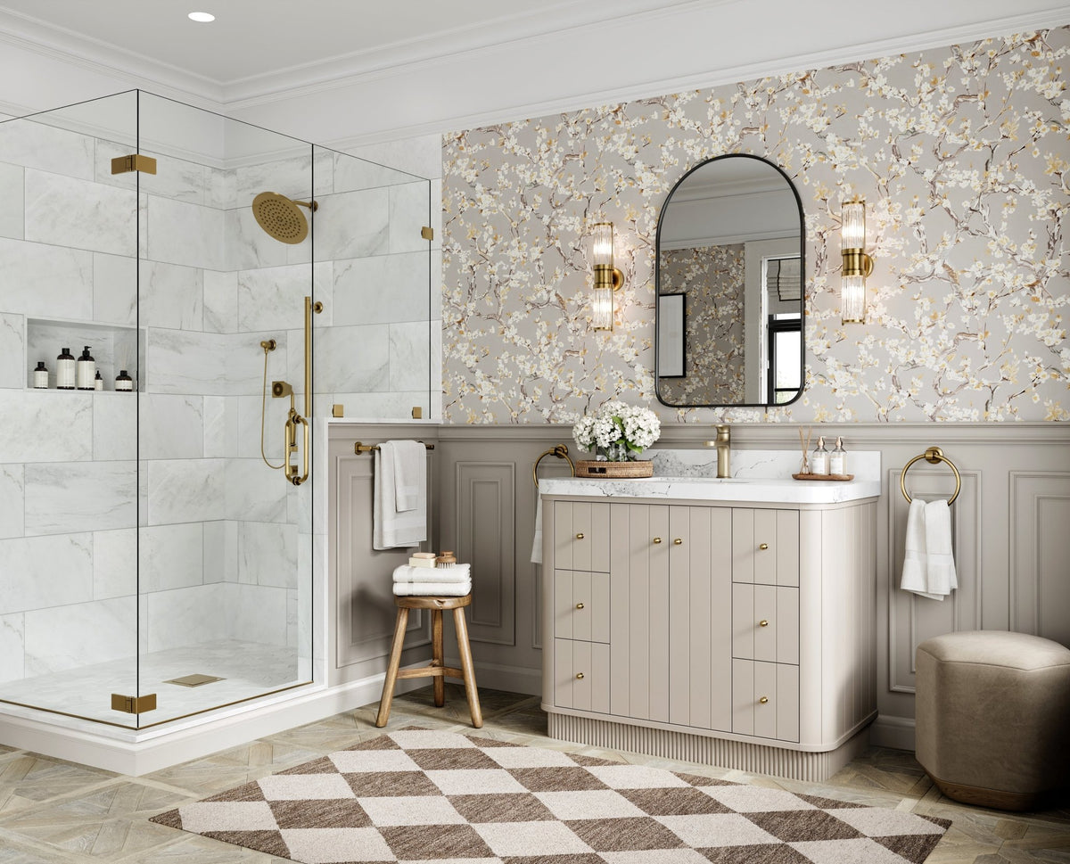 Houston 42 in. W x 22 in. D Free Standing Curved Edge Single Sink Bathroom Vanity - Willow Bath and Vanity