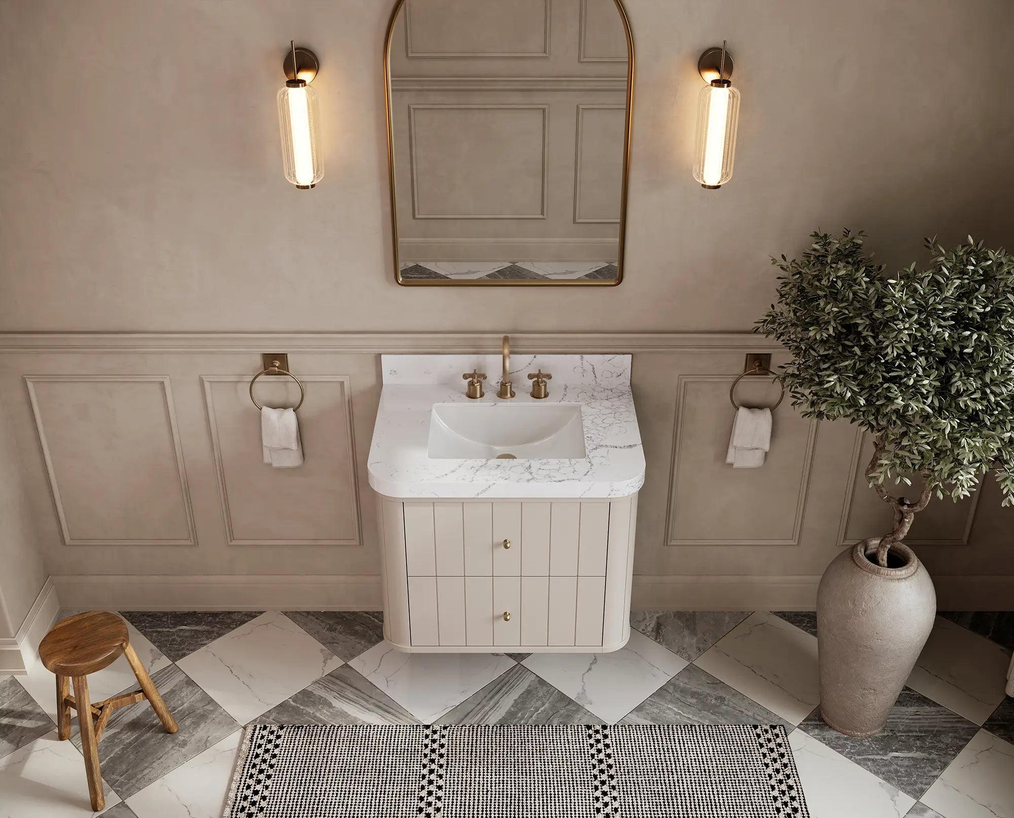Houston Floating 30 in. W x 22 in. D Single Sink Bathroom Vanity - Willow Bath and Vanity