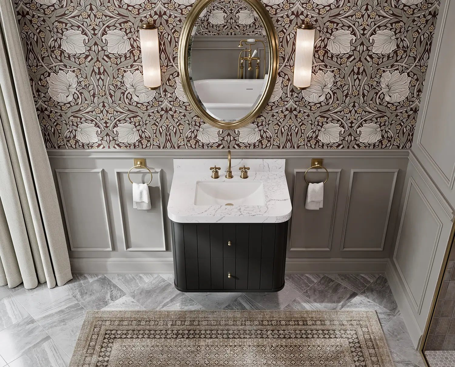 Houston Floating 30 in. W x 22 in. D Single Sink Bathroom Vanity - Willow Bath and Vanity