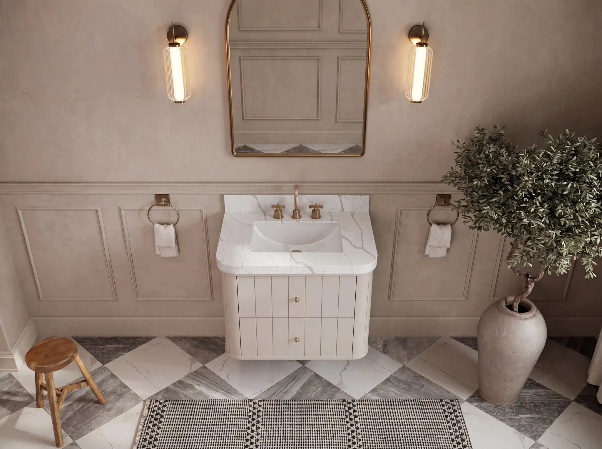 Houston Floating 30 in. W x 22 in. D Single Sink Bathroom Vanity - Willow Bath and Vanity