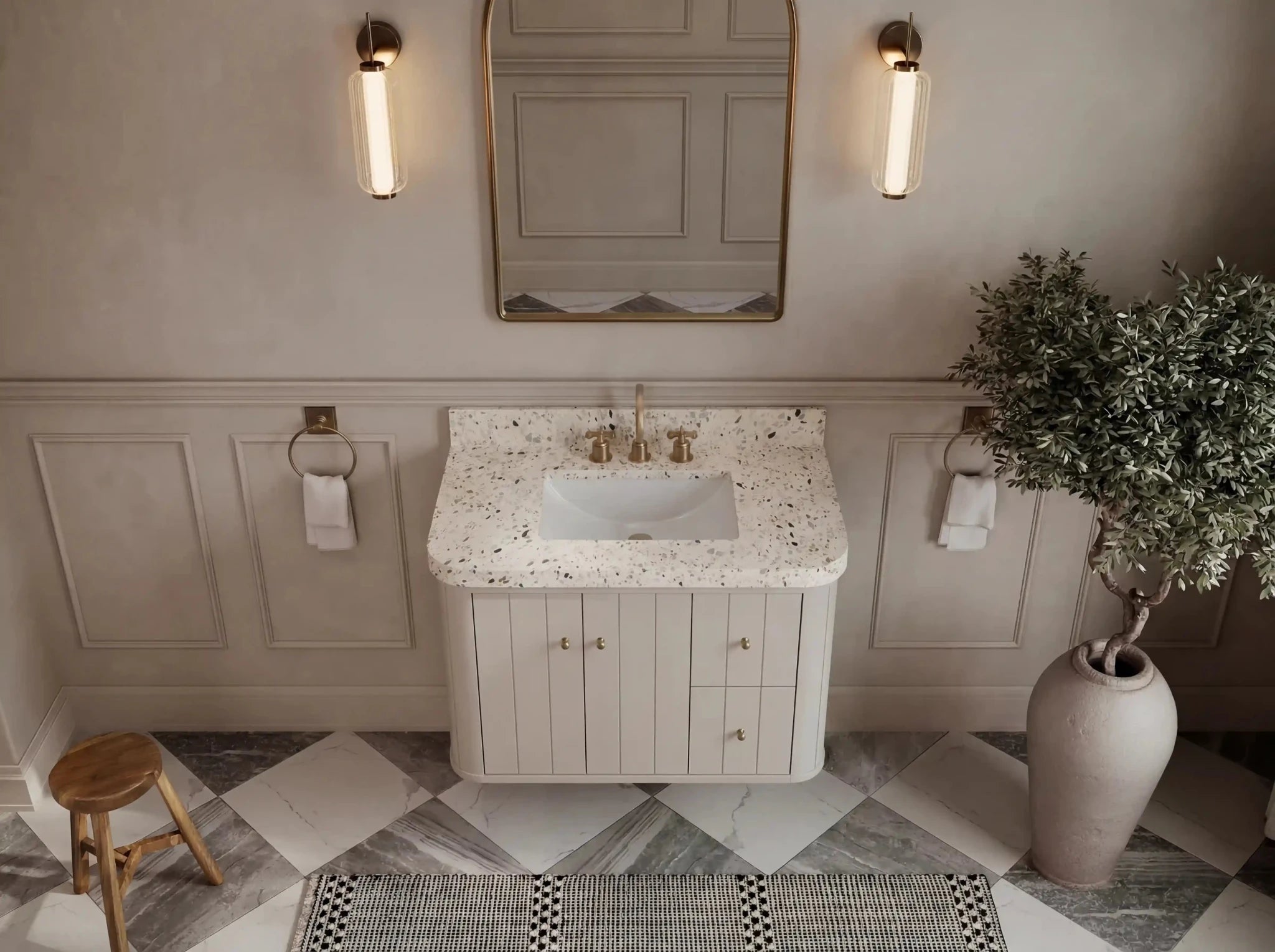 Houston Floating 36 in. W x 22 in. D Center Sink Bathroom Vanity - Willow Bath and Vanity
