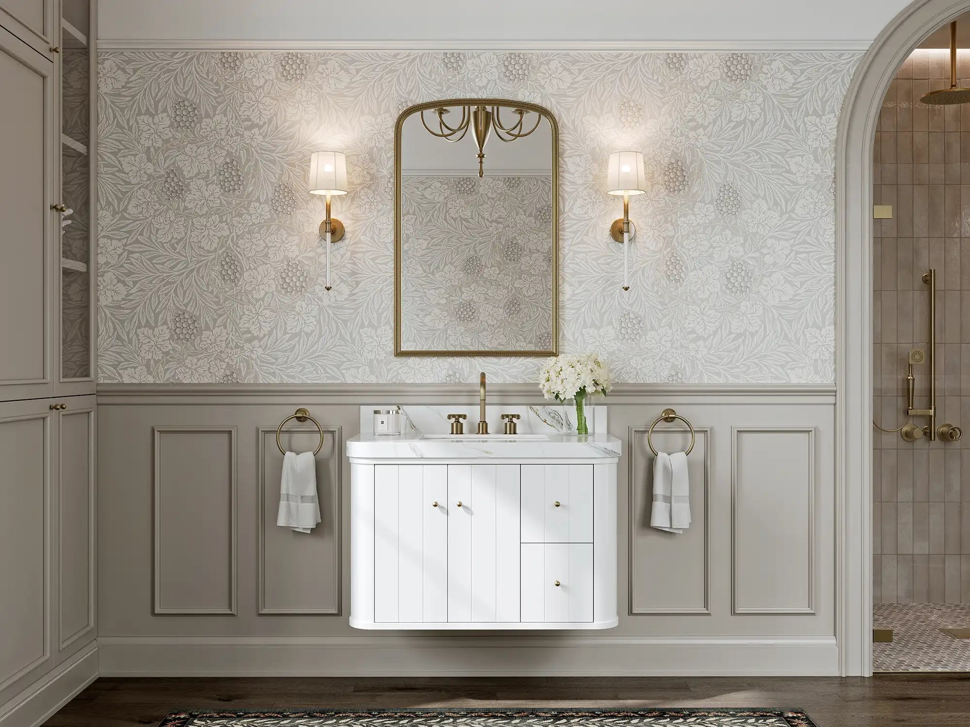 Houston Floating 36 in. W x 22 in. D Center Sink Bathroom Vanity - Willow Bath and Vanity