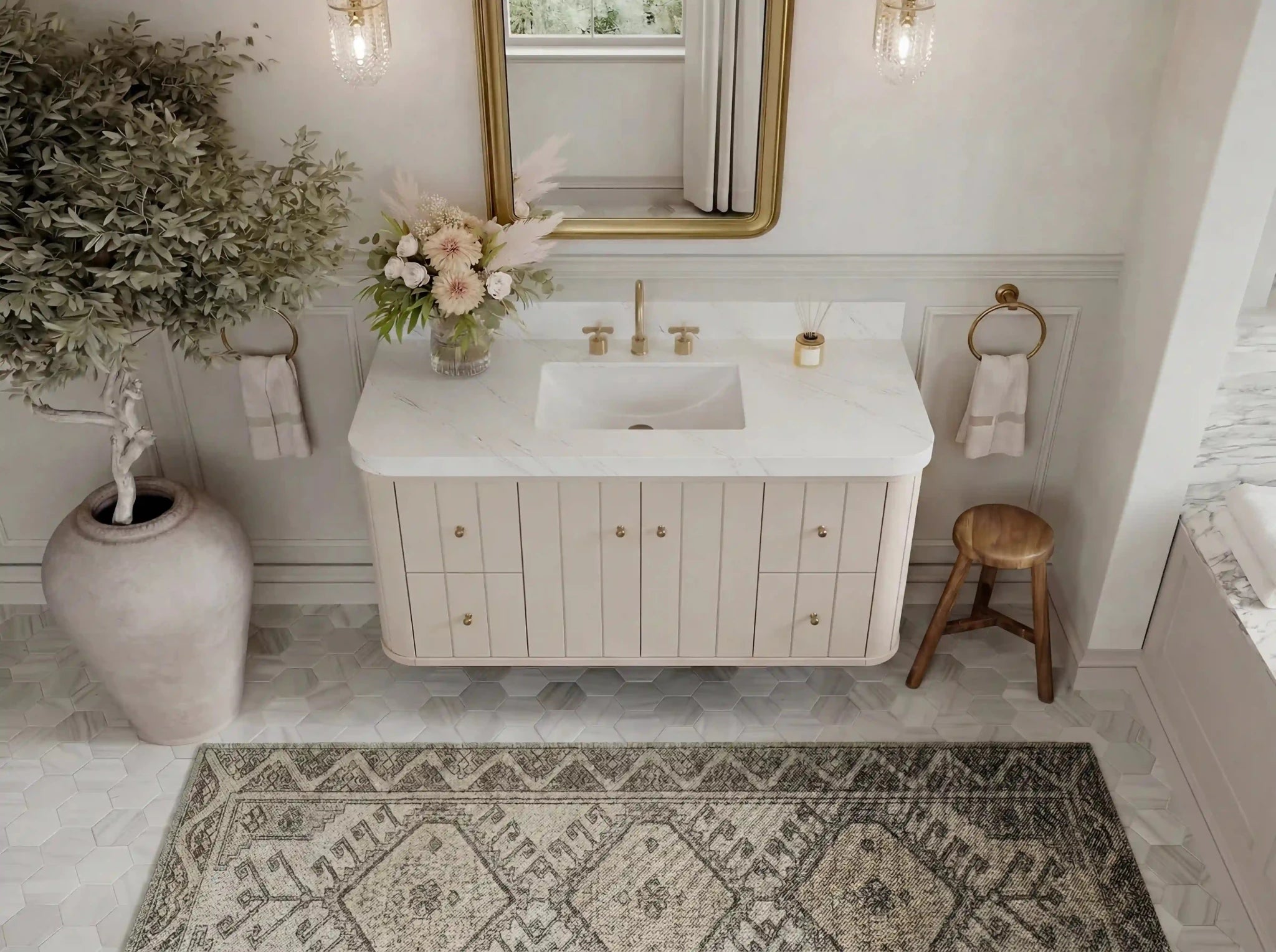 Houston Floating 48 in. W x 22 in. D Single Sink Bathroom Vanity - Willow Bath and Vanity