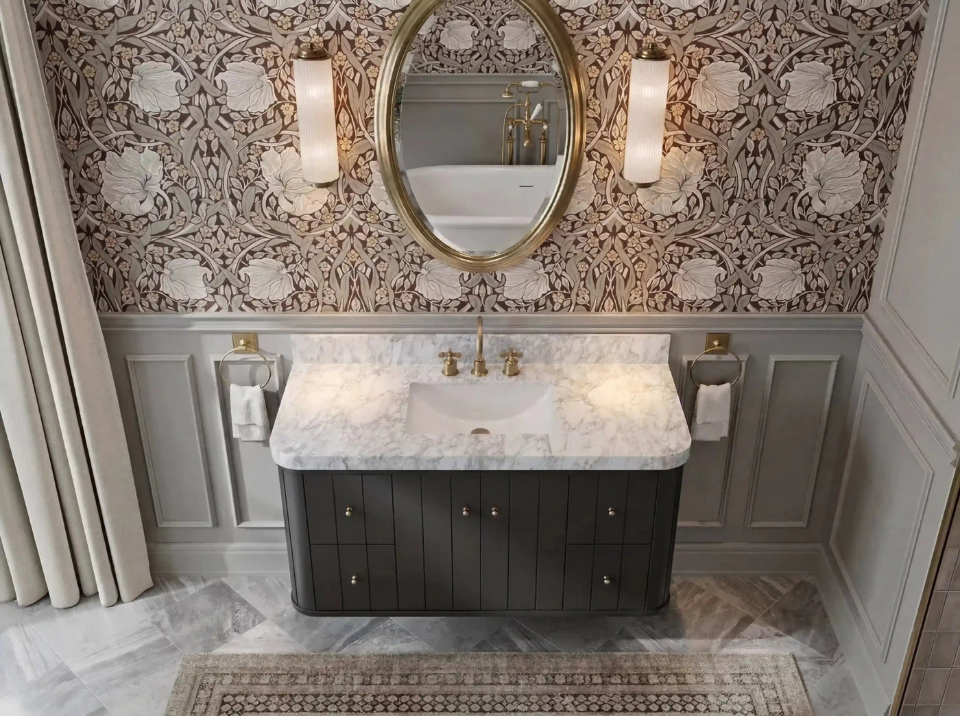 Houston Floating 48 in. W x 22 in. D Single Sink Bathroom Vanity