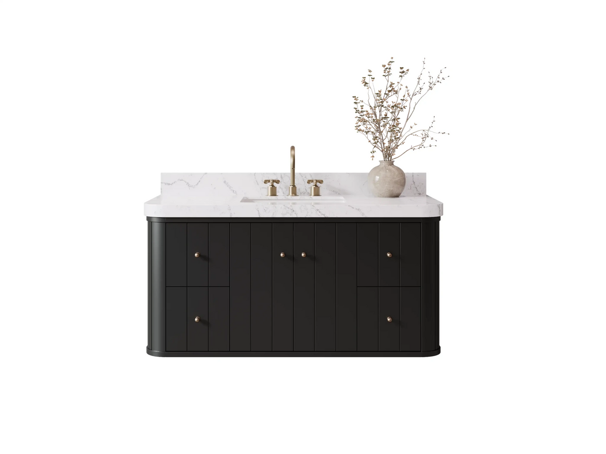 Houston Floating 48 in. W x 22 in. D Single Sink Bathroom Vanity - Willow Bath and Vanity