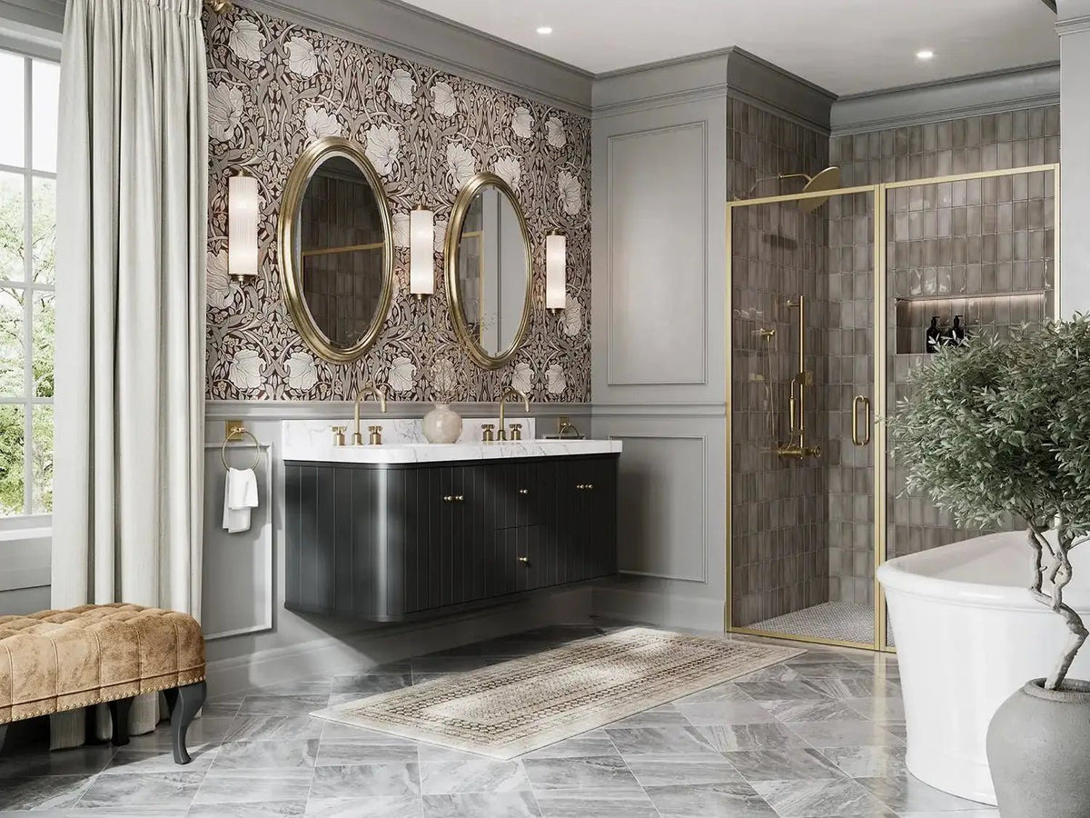 Houston Floating 60 in. W x 22 in. D Double Sink Bathroom Vanity - Willow Bath and Vanity
