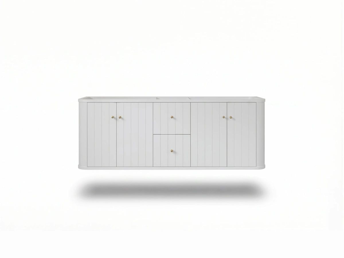 Houston Floating 60 in. W x 22 in. D Double Sink Bathroom Vanity - Willow Bath and Vanity