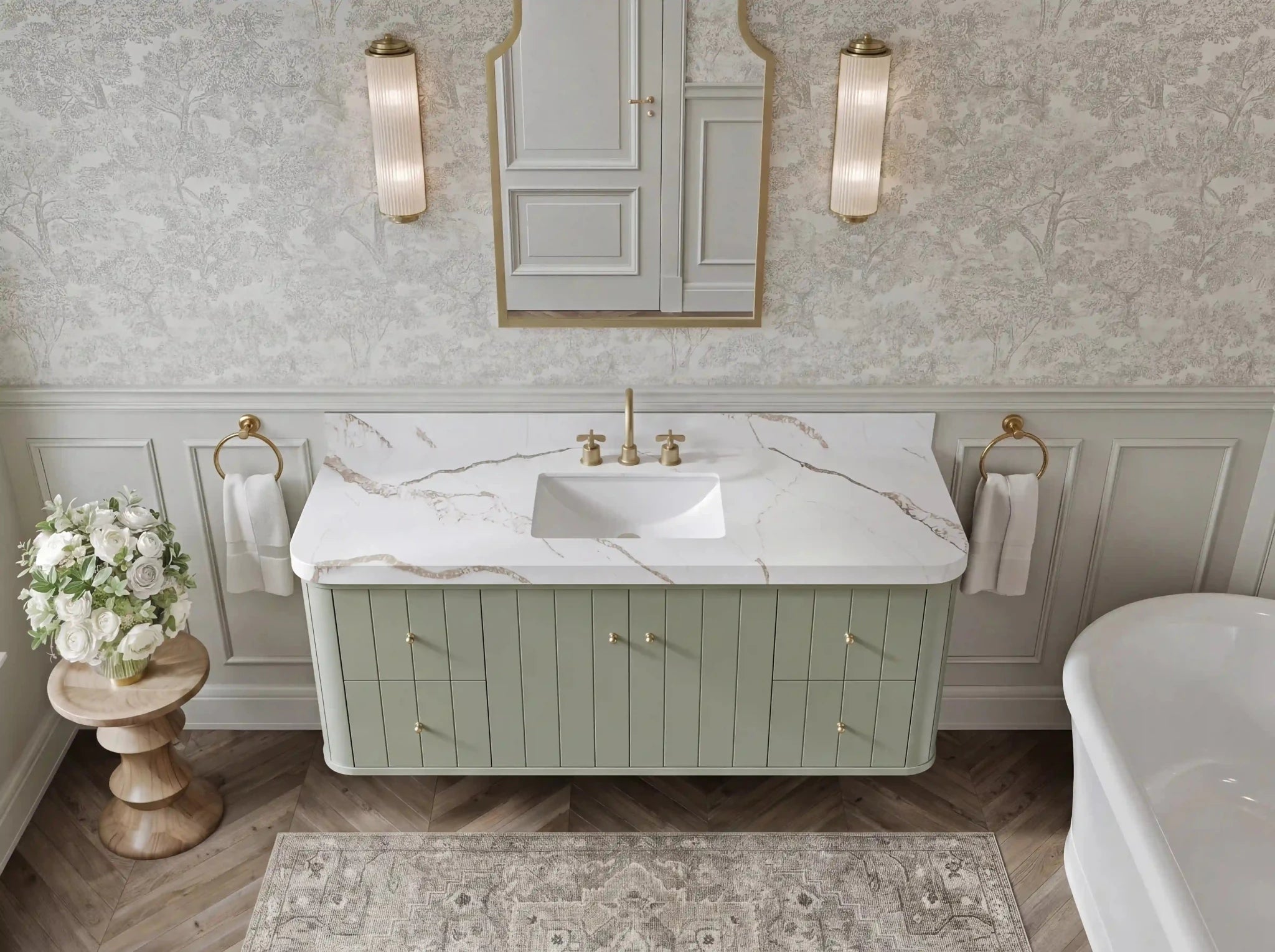 Houston Floating 60 in. W x 22 in. D Single Sink Bathroom Vanity - Willow Bath and Vanity