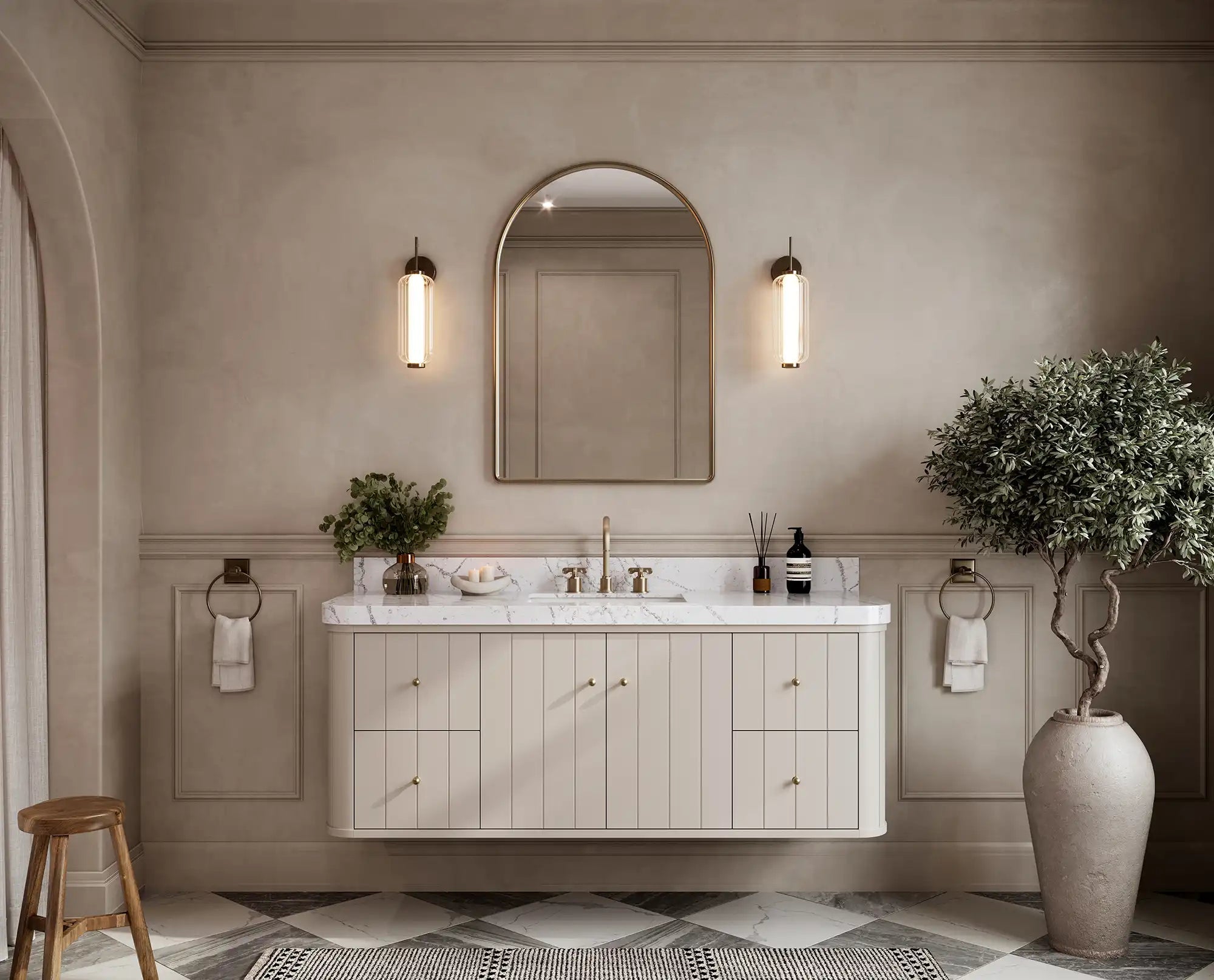 Houston Floating 60 in. W x 22 in. D Single Sink Bathroom Vanity - Willow Bath and Vanity