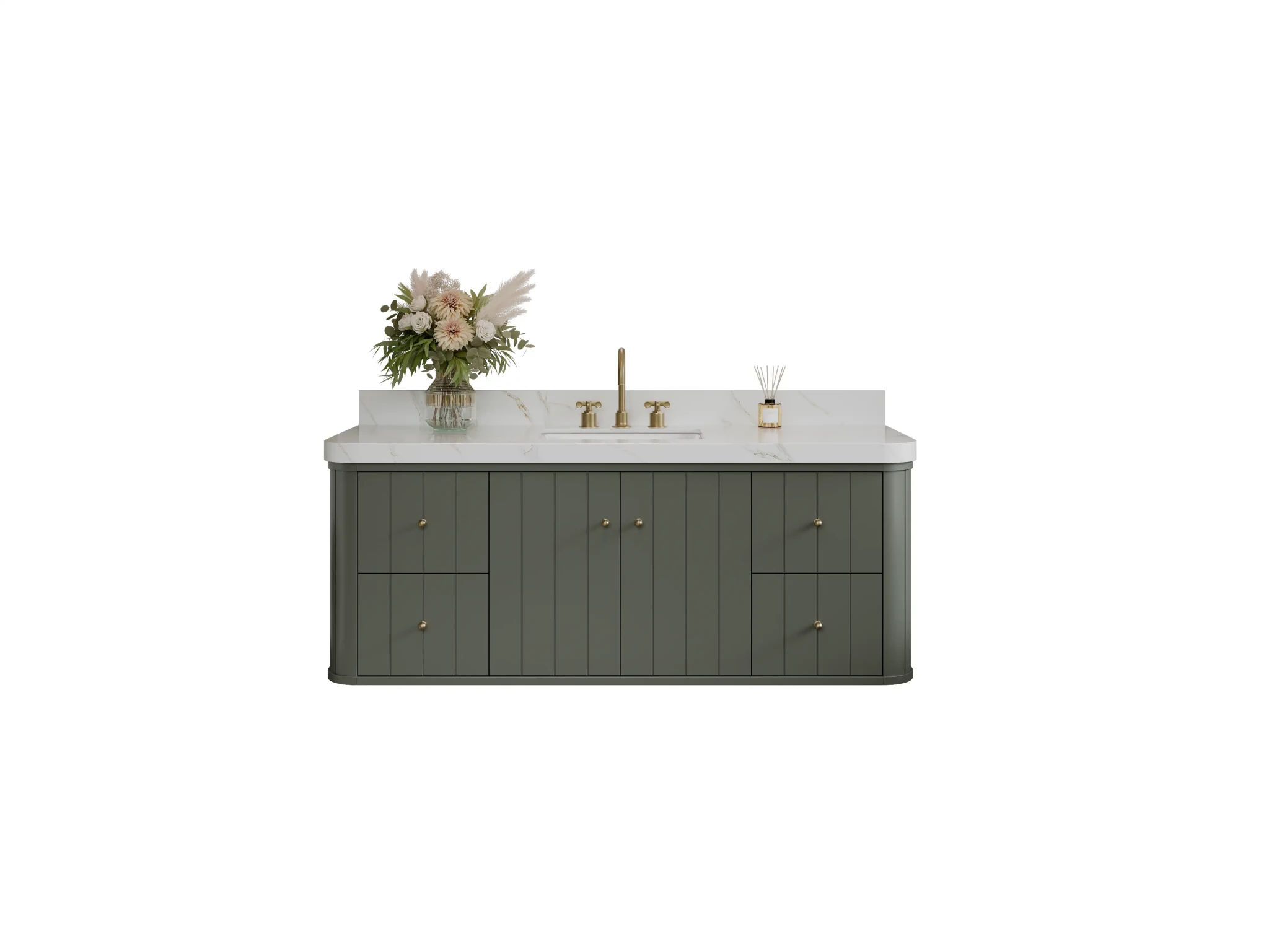 Houston Floating 60 in. W x 22 in. D Single Sink Bathroom Vanity - Willow Bath and Vanity