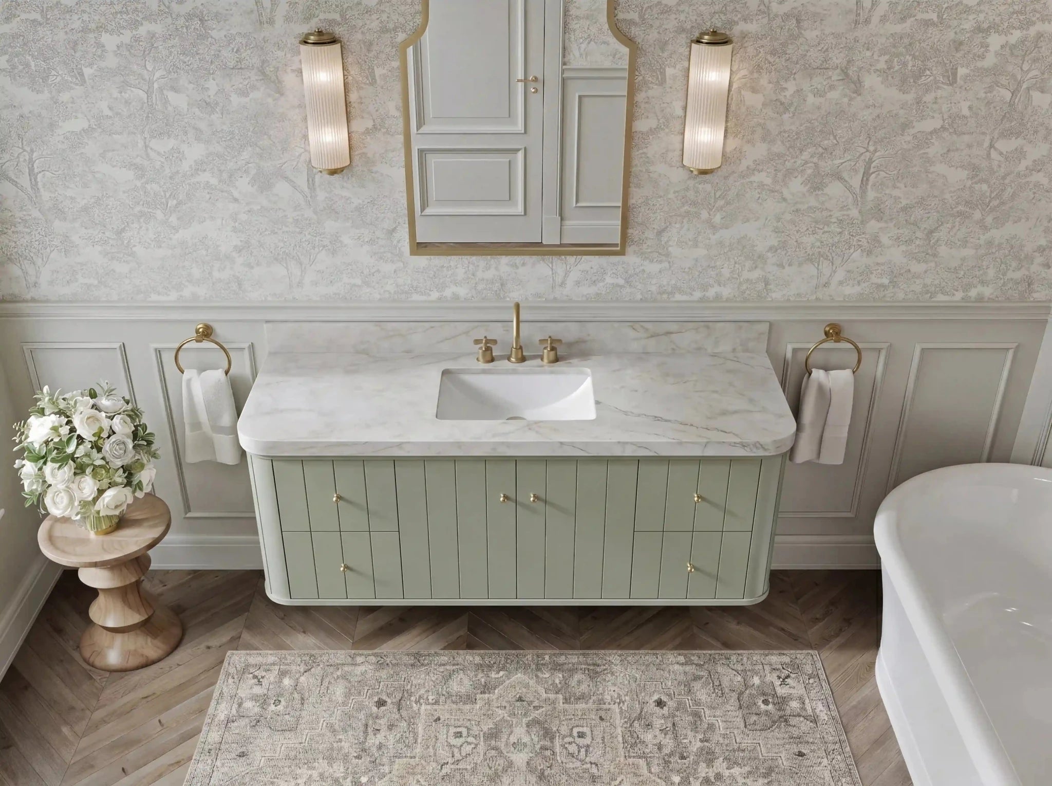 Houston Floating 60 in. W x 22 in. D Single Sink Bathroom Vanity - Willow Bath and Vanity