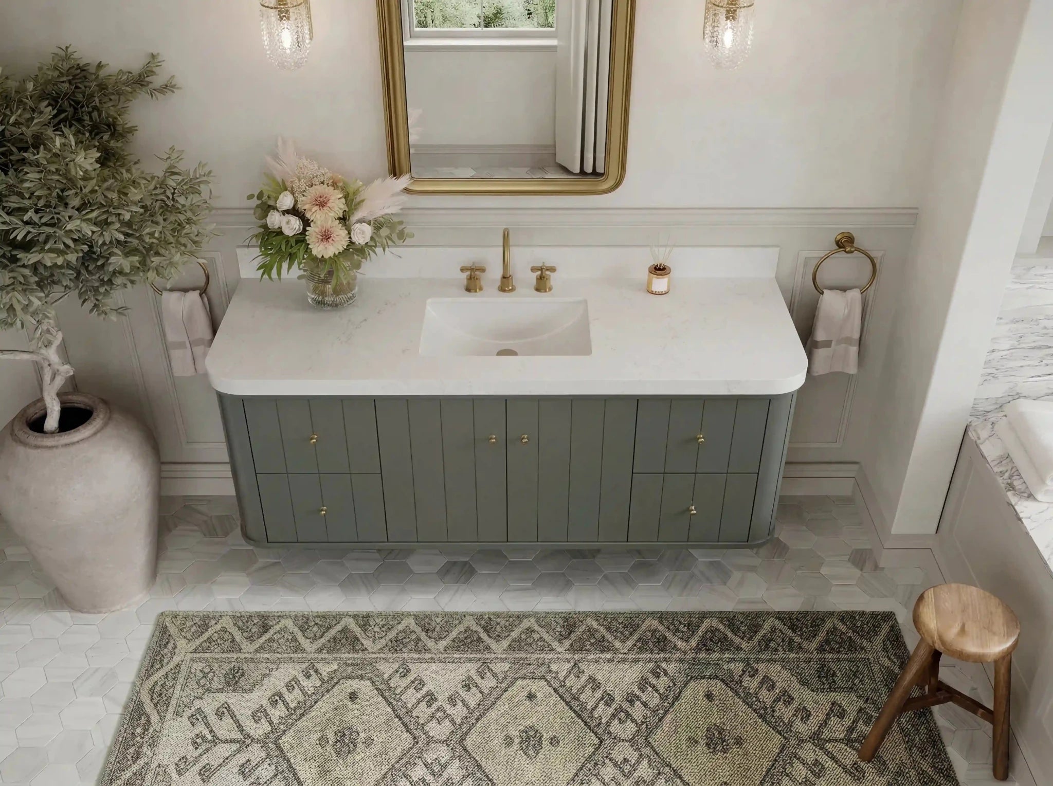 Houston Floating 60 in. W x 22 in. D Single Sink Bathroom Vanity - Willow Bath and Vanity