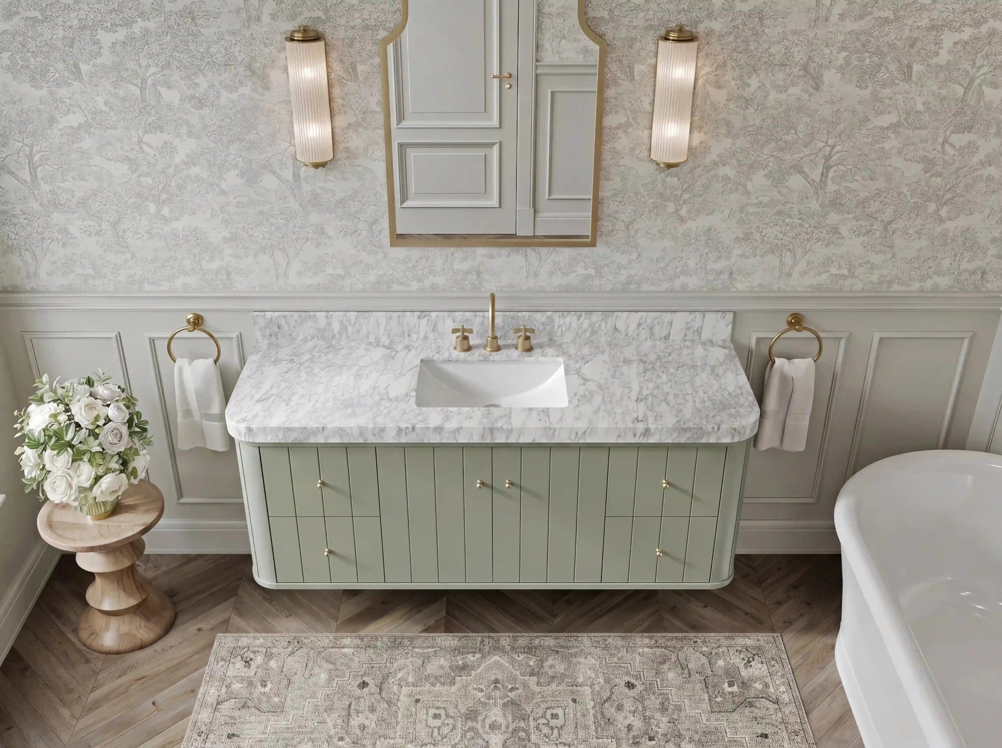 Houston Floating 60 in. W x 22 in. D Single Sink Bathroom Vanity - Willow Bath and Vanity