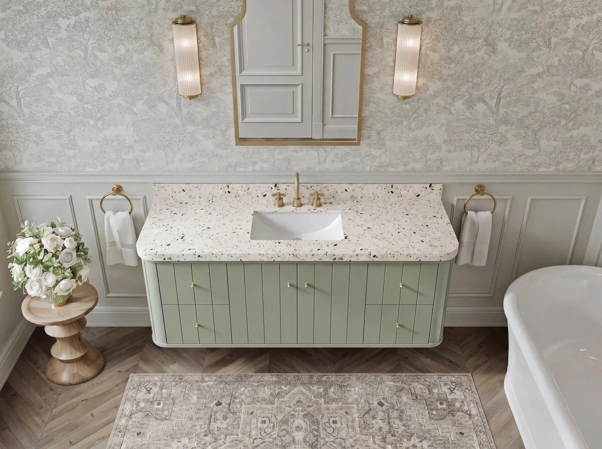 Houston Floating 60 in. W x 22 in. D Single Sink Bathroom Vanity - Willow Bath and Vanity