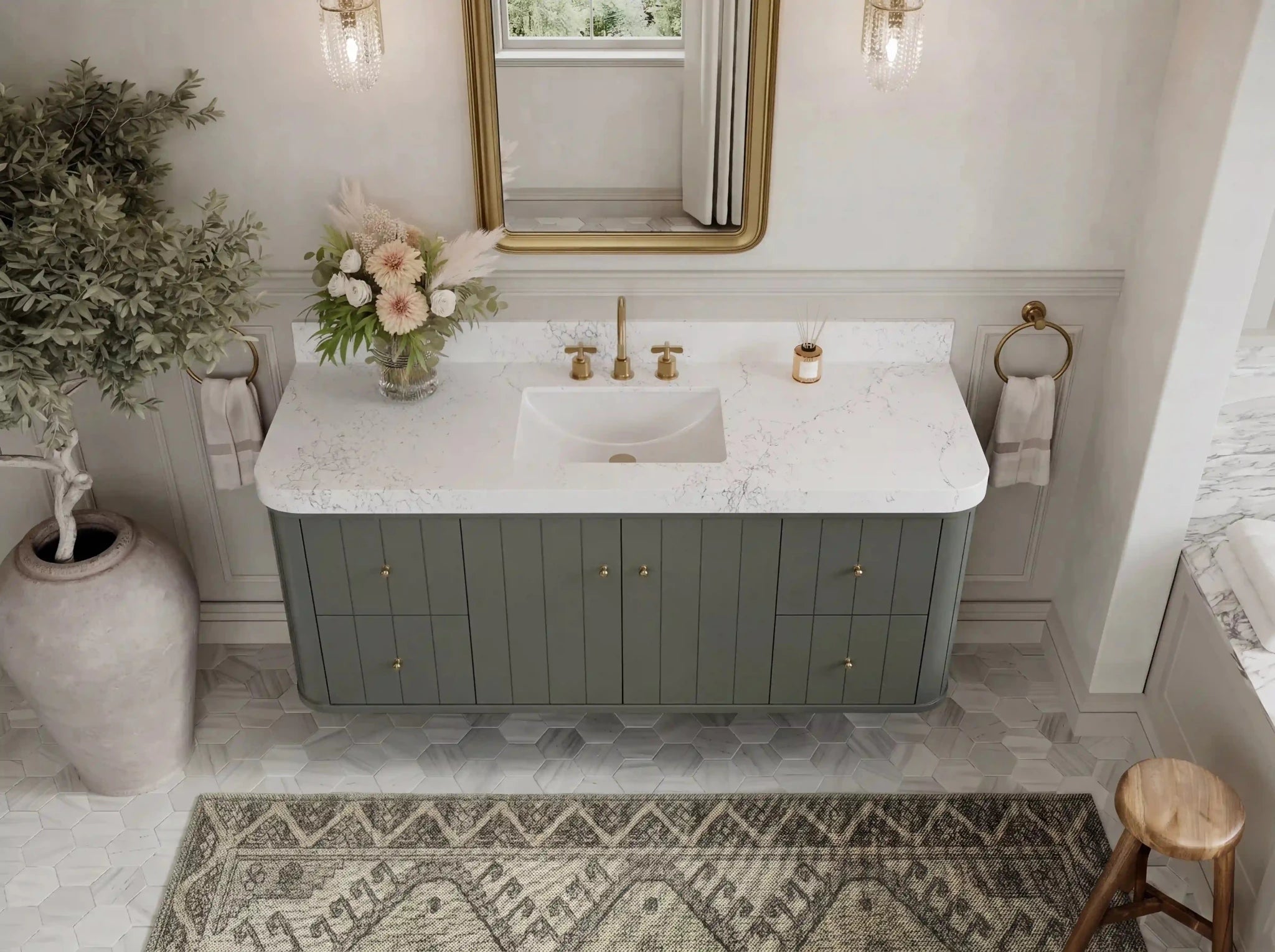 Houston Floating 60 in. W x 22 in. D Single Sink Bathroom Vanity - Willow Bath and Vanity