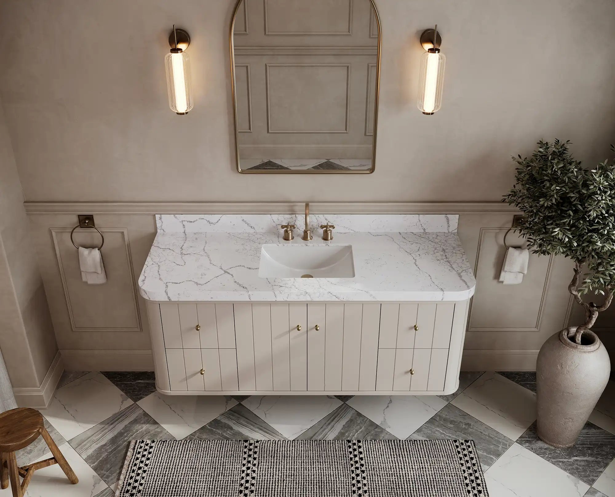 Houston Floating 60 in. W x 22 in. D Single Sink Bathroom Vanity - Willow Bath and Vanity