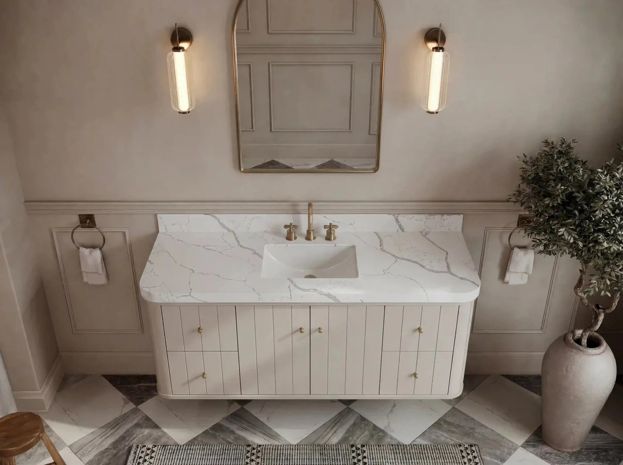 Houston Floating 60 in. W x 22 in. D Single Sink Bathroom Vanity - Willow Bath and Vanity