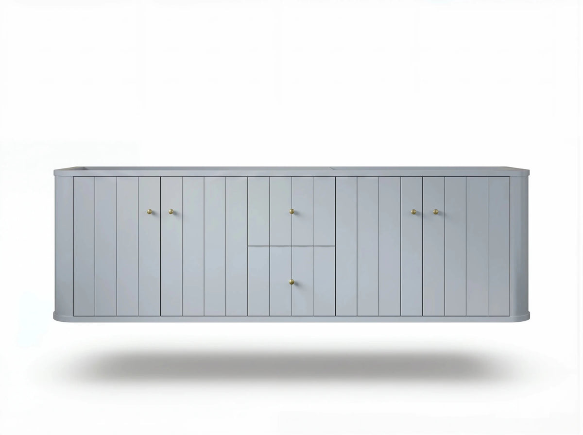 Houston Floating 72 in. W x 22 in. D Double Sink Bathroom Vanity - Willow Bath and Vanity
