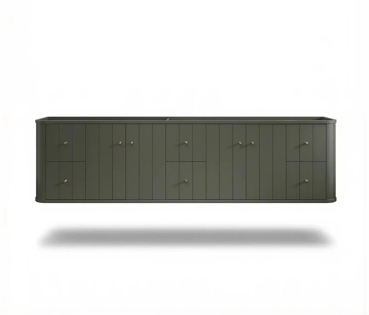 Houston Floating 84 in. W x 22 in. D Double Sink Bathroom Vanity - Willow Bath and Vanity