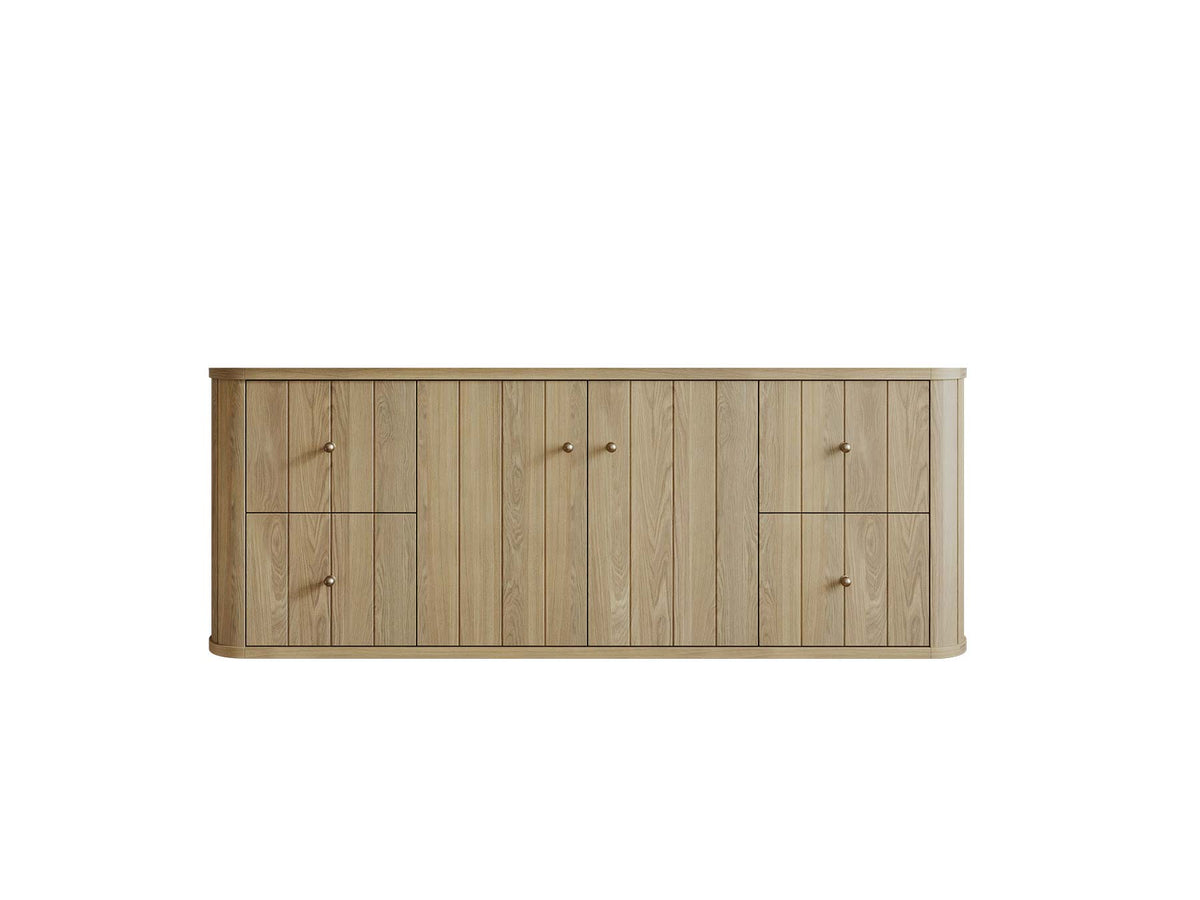 Houston White Oak 60 in. W x 22 in. D Floating Single Sink Bathroom Vanity with Curved Edge Design - Willow Bath and Vanity