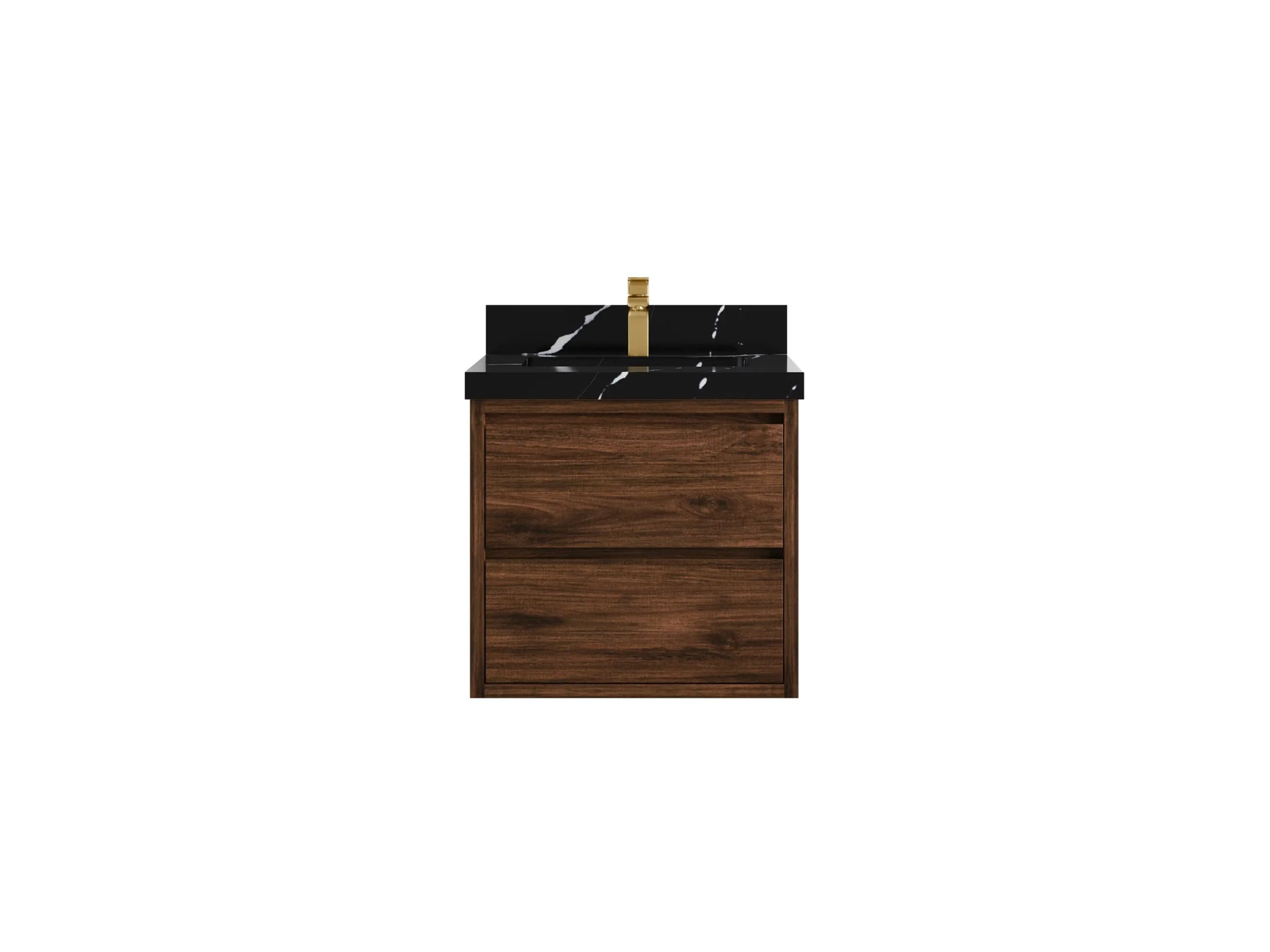 Madison Floating Teak 24 in. W x 22 in. D Single Sink Bathroom Vanity - Willow Bath and Vanity