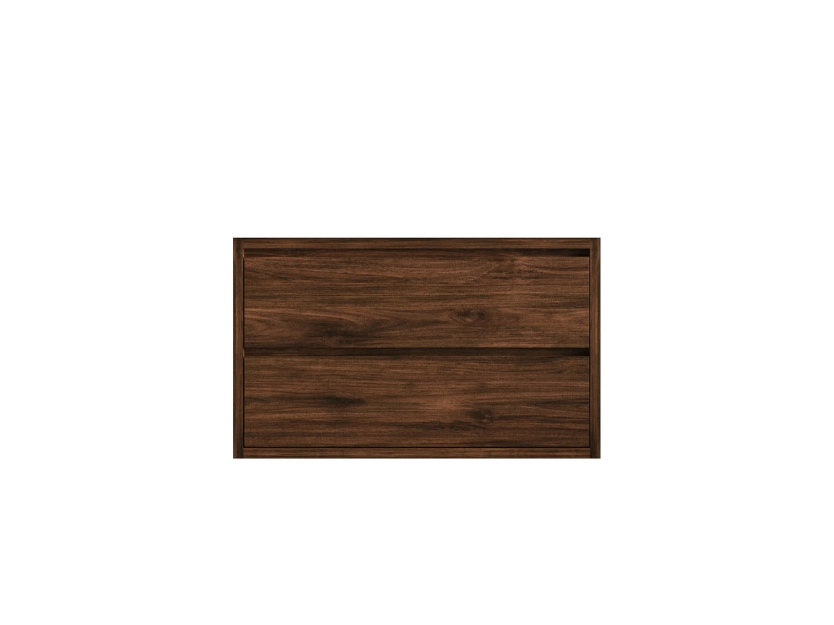 Madison Floating Teak 36 in. W x 22 in. D Center Sink Bathroom Vanity - Willow Bath and Vanity