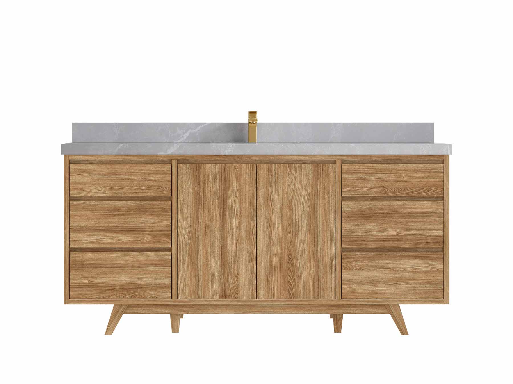 Madison Teak Wood 72 in. W x 22 in. D Single Sink Bathroom Vanity - Willow Bath and Vanity