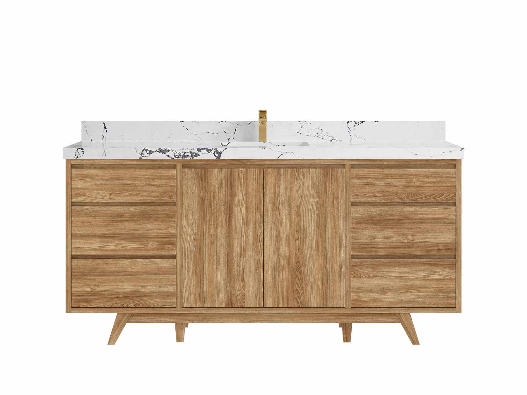 Madison Teak Wood 72 in. W x 22 in. D Single Sink Bathroom Vanity - Willow Bath and Vanity