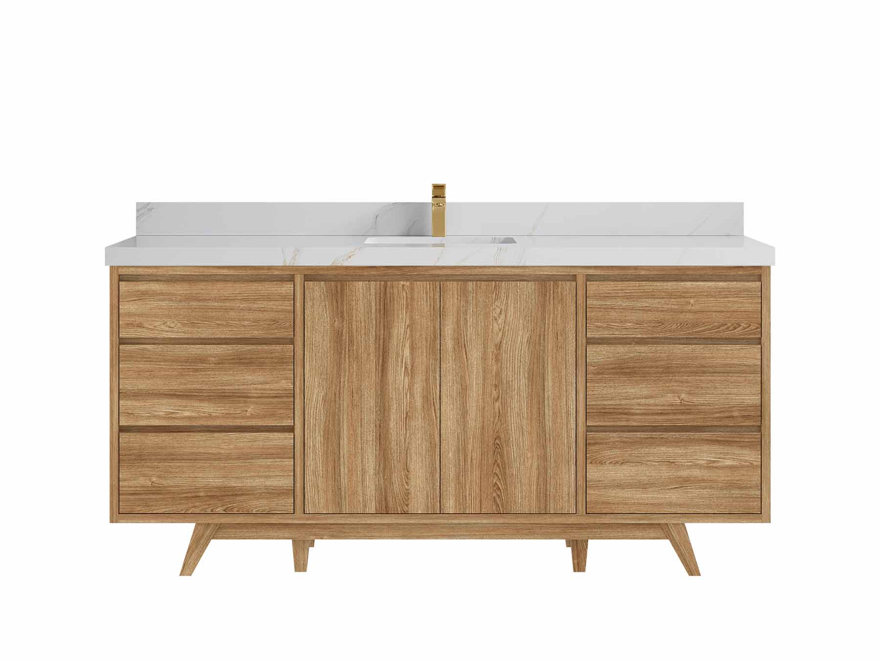 Madison Teak Wood 72 in. W x 22 in. D Single Sink Bathroom Vanity - Willow Bath and Vanity