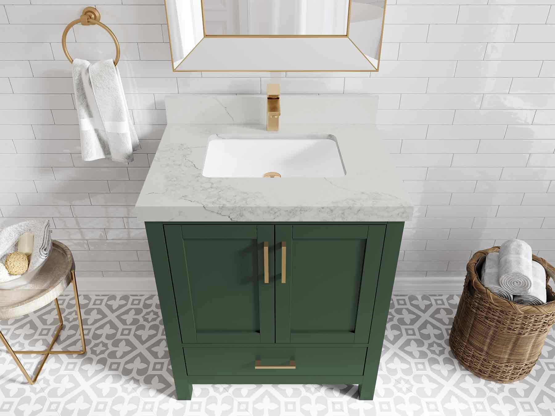 Malibu 30 in. W x 22 in. D Single Sink Bathroom Vanity - Willow Bath and Vanity