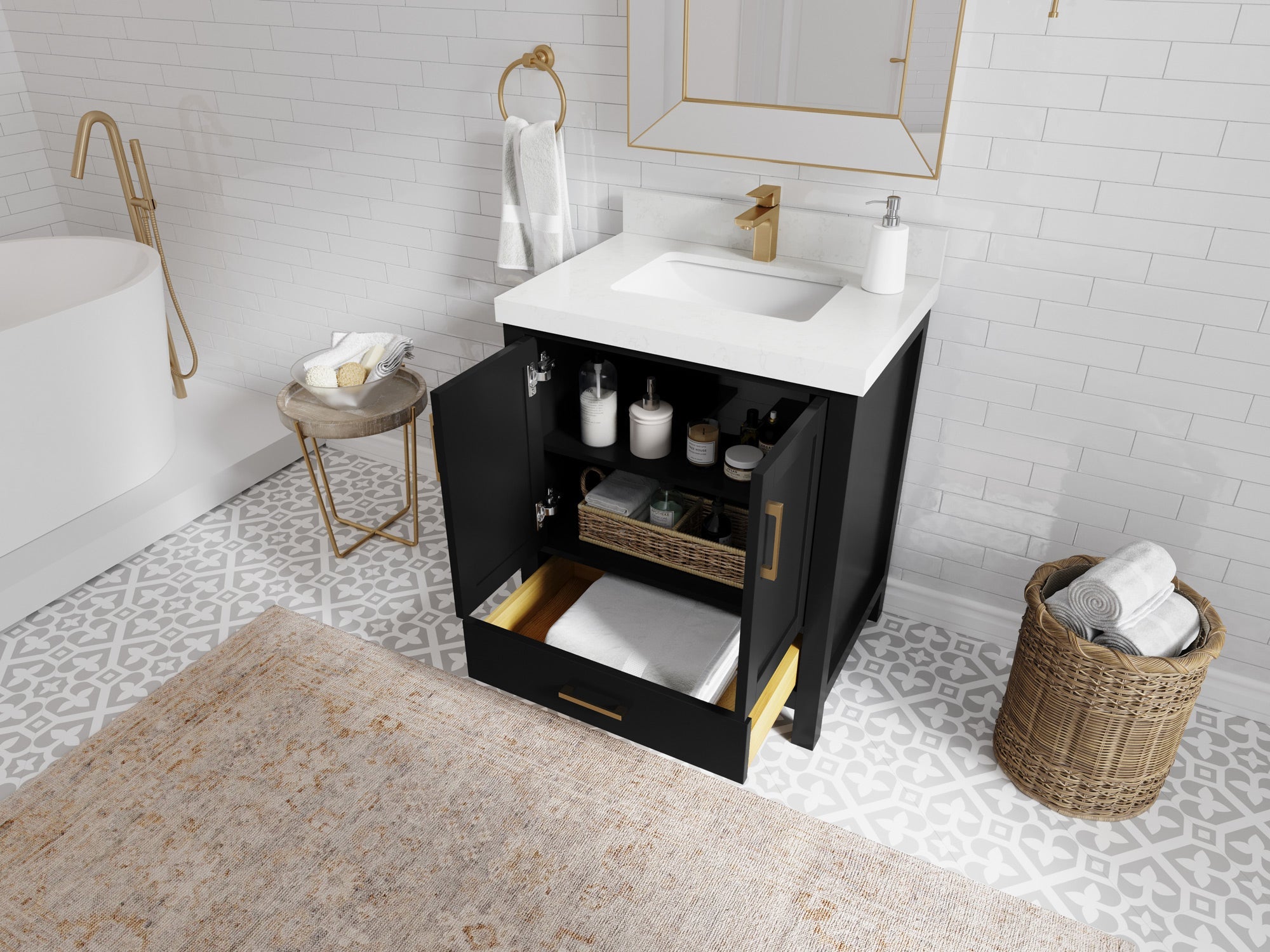 Malibu 30 in. W x 22 in. D Single Sink Bathroom Vanity - Willow Bath and Vanity