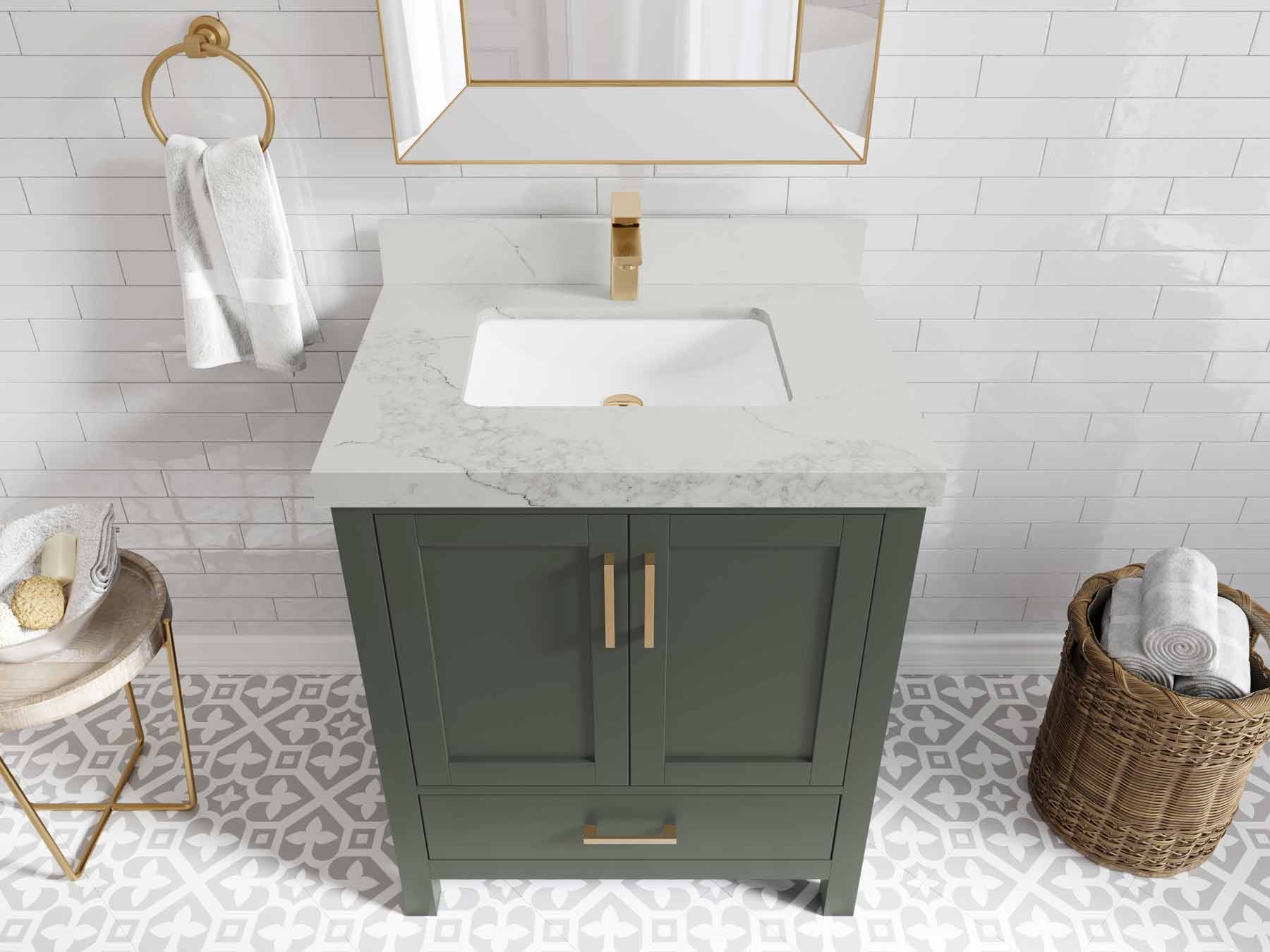 Malibu 30 in. W x 22 in. D Single Sink Bathroom Vanity - Willow Bath and Vanity