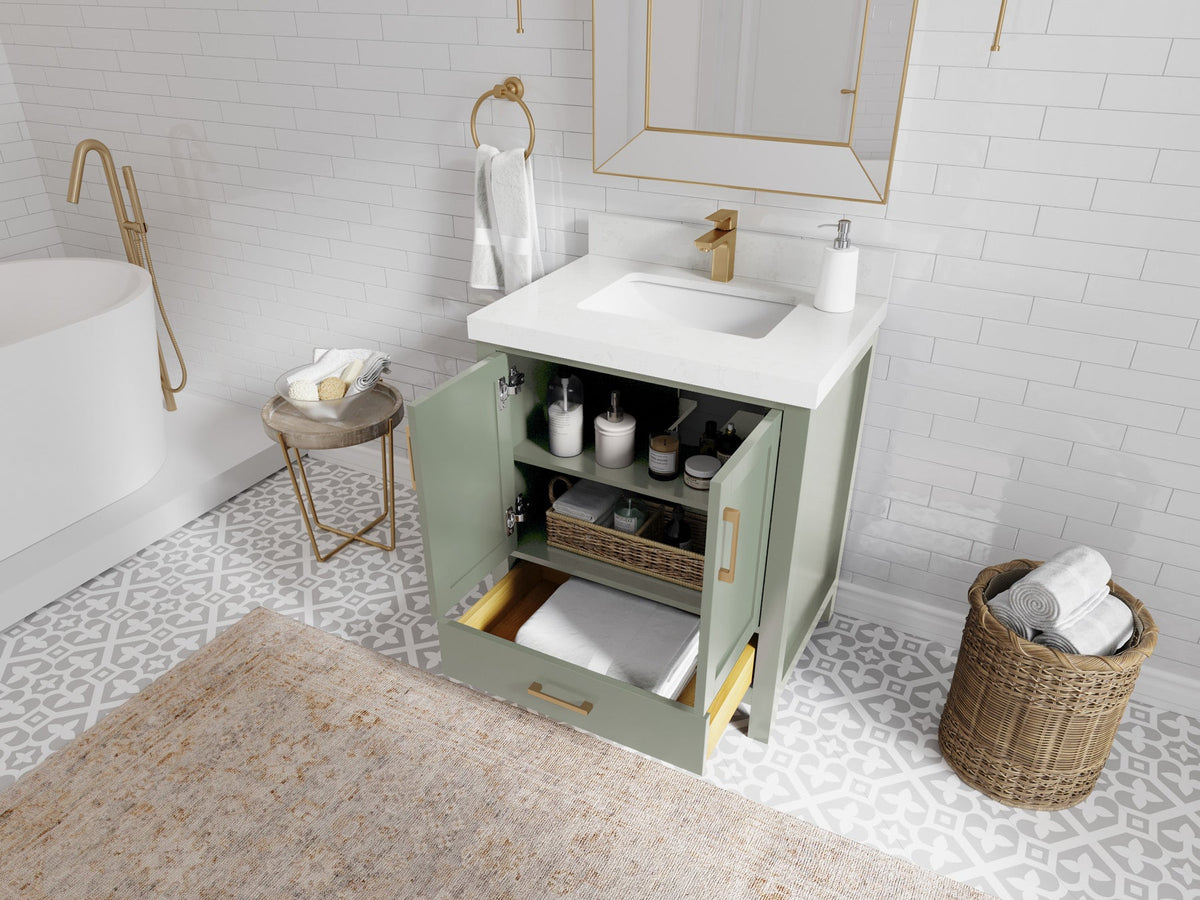 Malibu 30 in. W x 22 in. D Single Sink Bathroom Vanity - Willow Bath and Vanity