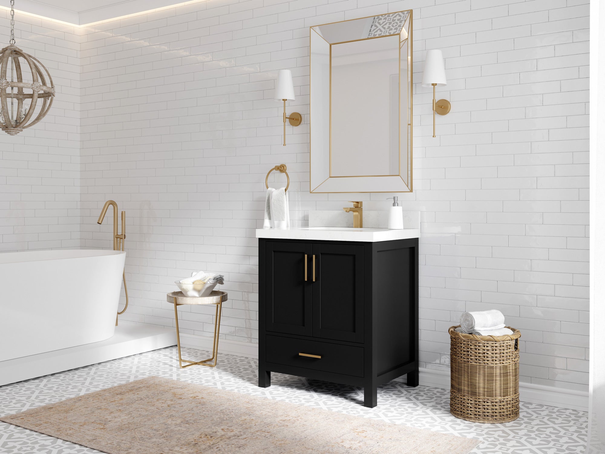 Malibu 30 in. W x 22 in. D Single Sink Bathroom Vanity - Willow Bath and Vanity