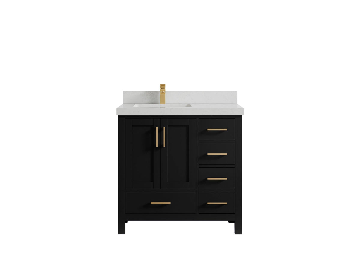 Malibu 36 in. W x 22 in. D Bathroom Vanity Center Sink - Willow Bath and Vanity
