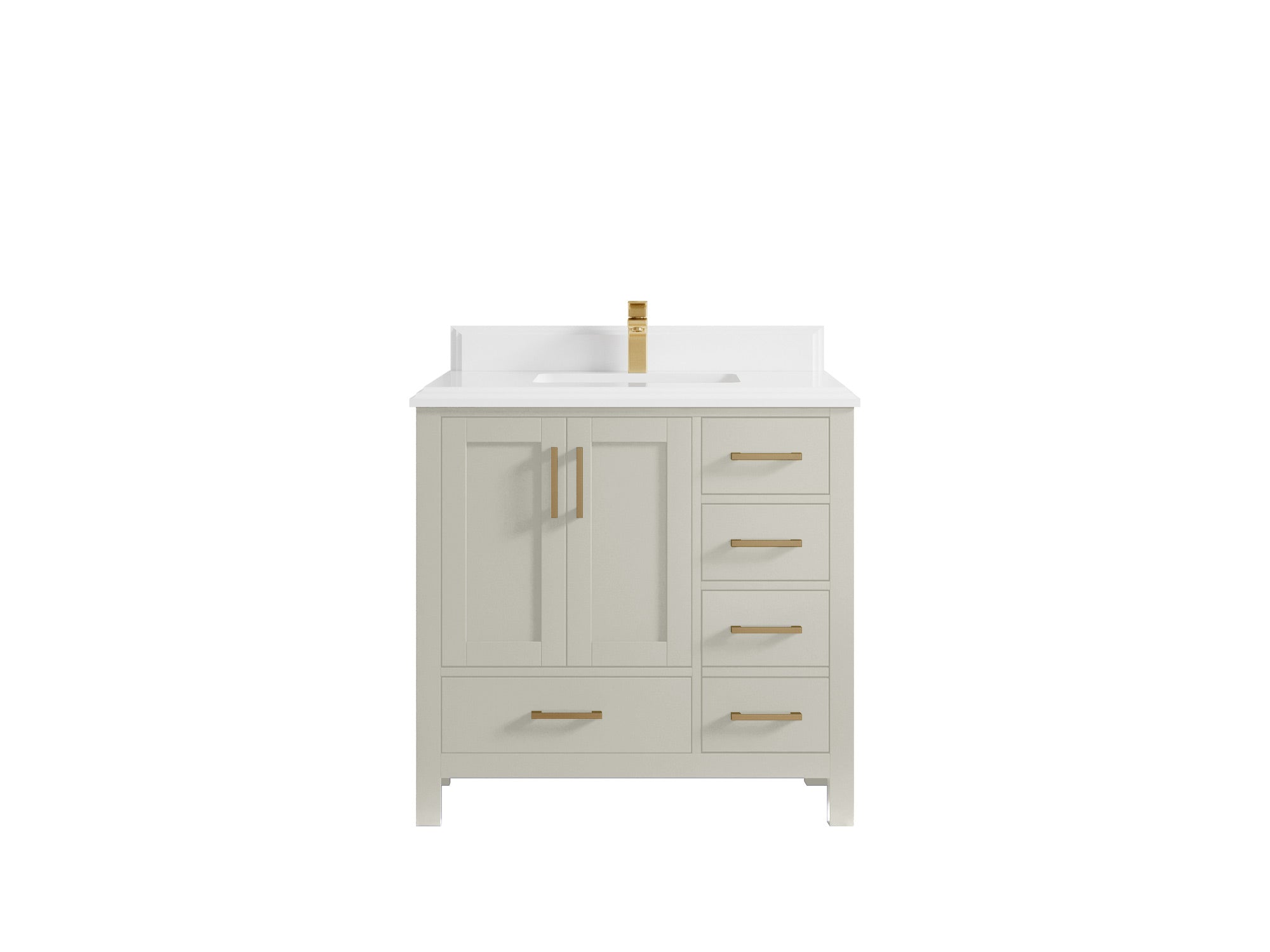 Malibu 36 in. W x 22 in. D Bathroom Vanity Center Sink - Willow Bath and Vanity