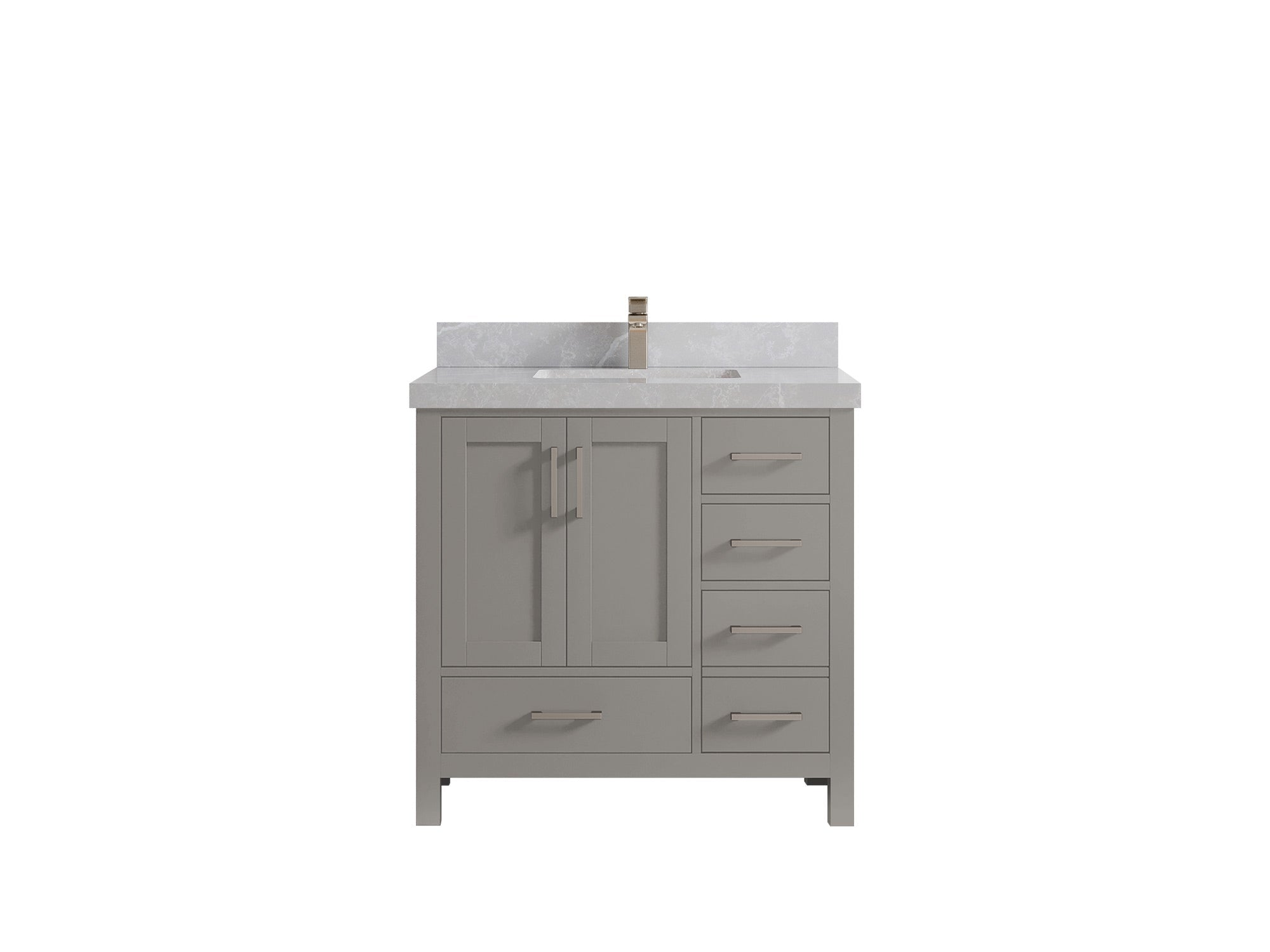 Malibu 36 in. W x 22 in. D Bathroom Vanity Center Sink - Willow Bath and Vanity