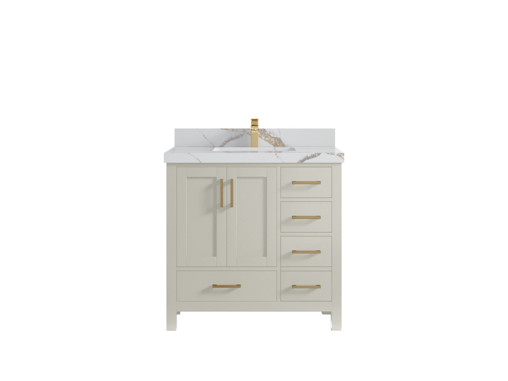 Malibu 36 in. W x 22 in. D Bathroom Vanity Center Sink - Willow Bath and Vanity