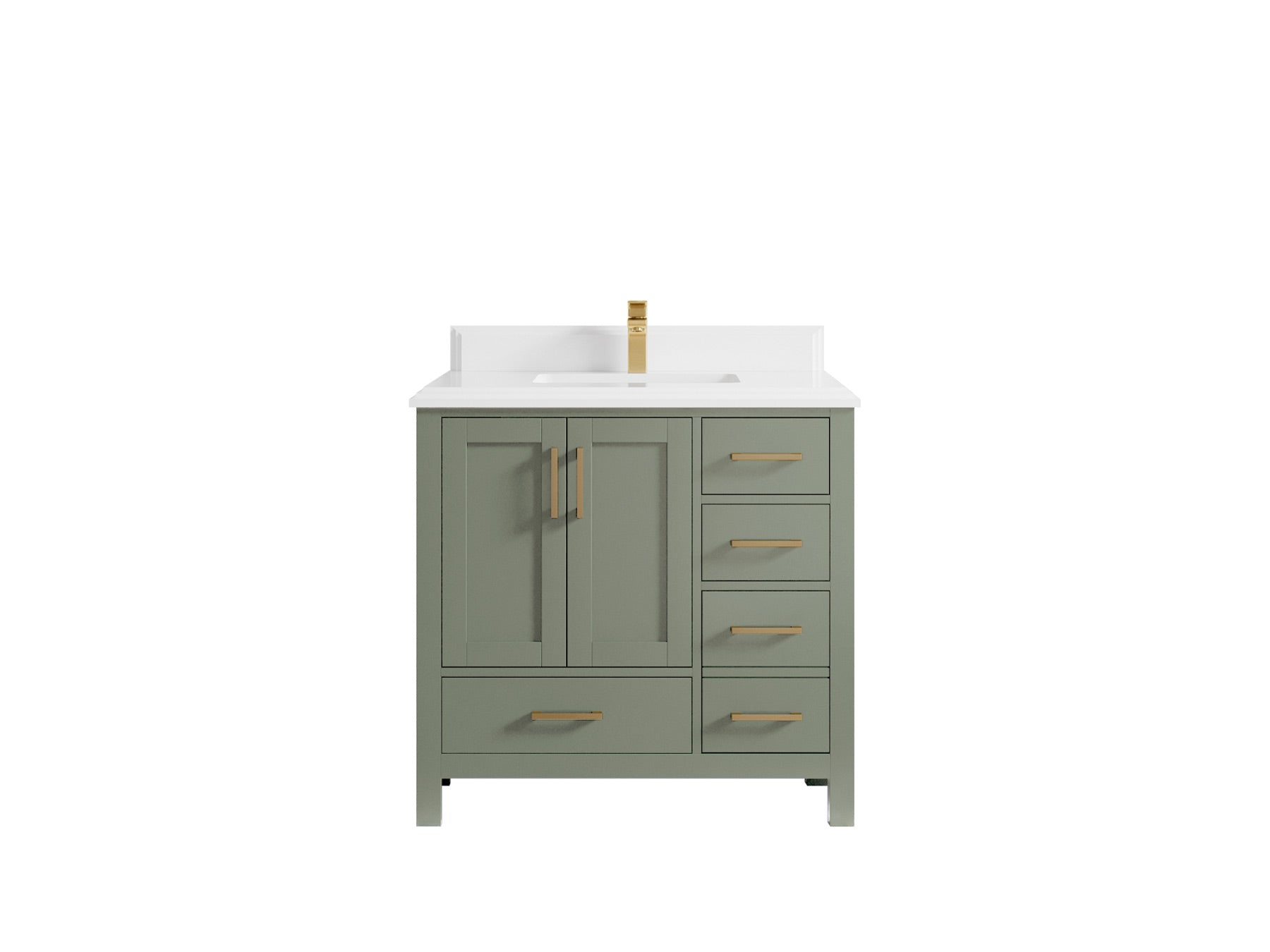 Malibu 36 in. W x 22 in. D Bathroom Vanity Center Sink - Willow Bath and Vanity