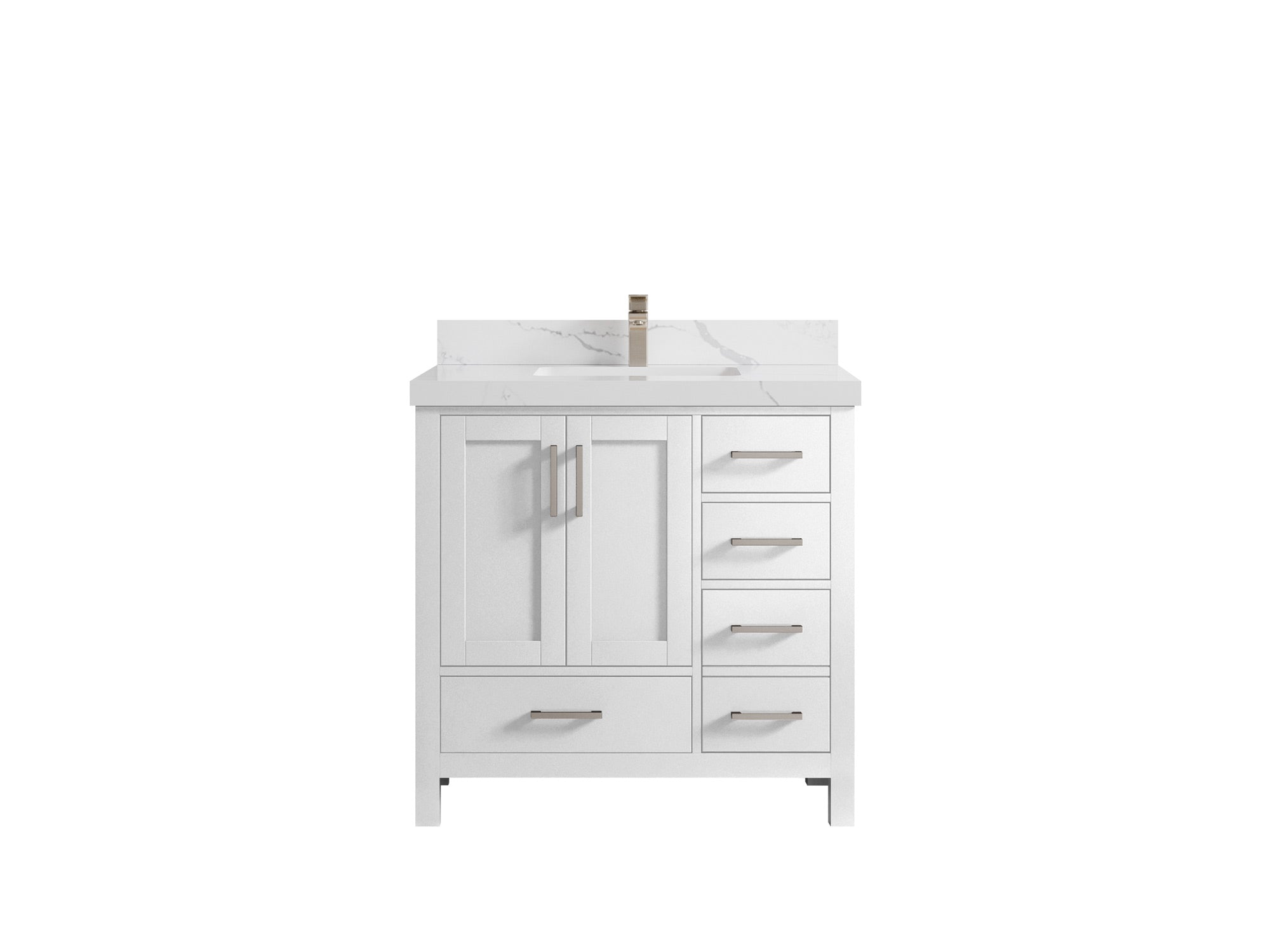 Malibu 36 in. W x 22 in. D Bathroom Vanity Center Sink - Willow Bath and Vanity