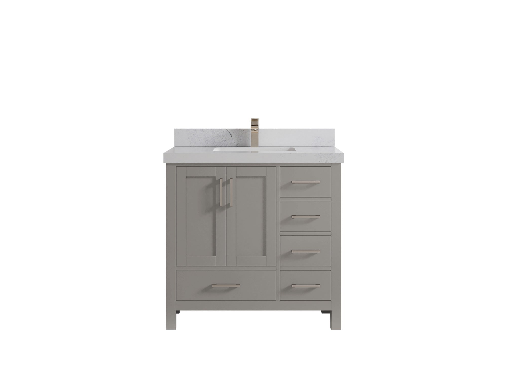 Malibu 36 in. W x 22 in. D Bathroom Vanity Center Sink - Willow Bath and Vanity