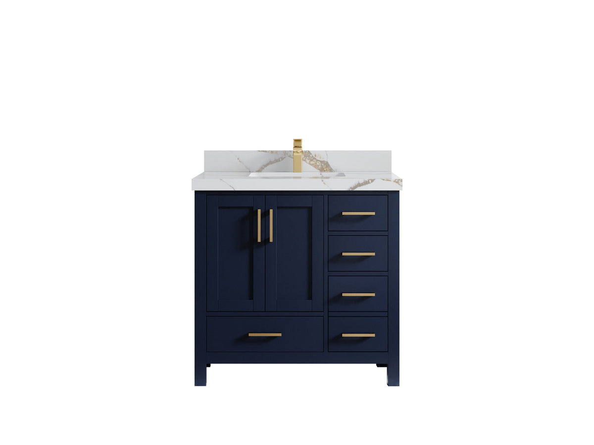 Malibu 36 in. W x 22 in. D Bathroom Vanity Center Sink - Willow Bath and Vanity